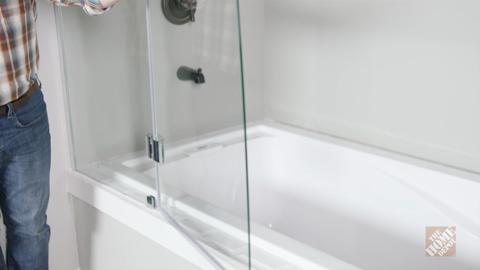 Aqua 48 in. x 58 in. Semi-Frameless Hinged Tub Door in Brushed Nickel Aqua 48 in. x 58 in. Semi-Frameless Hinged Tub Door in Brushed Nickel