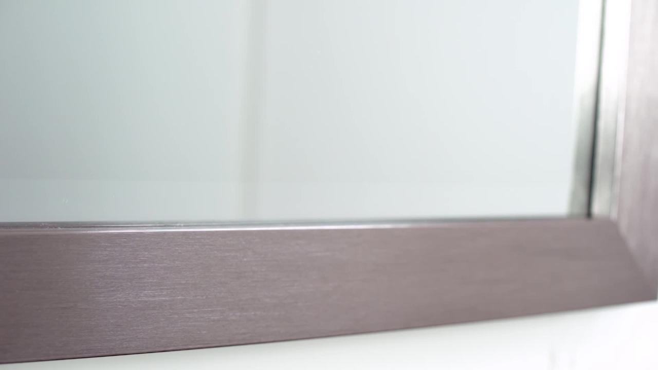 Modern 26 in. x 32 in. Mirror in Brushed Nickel