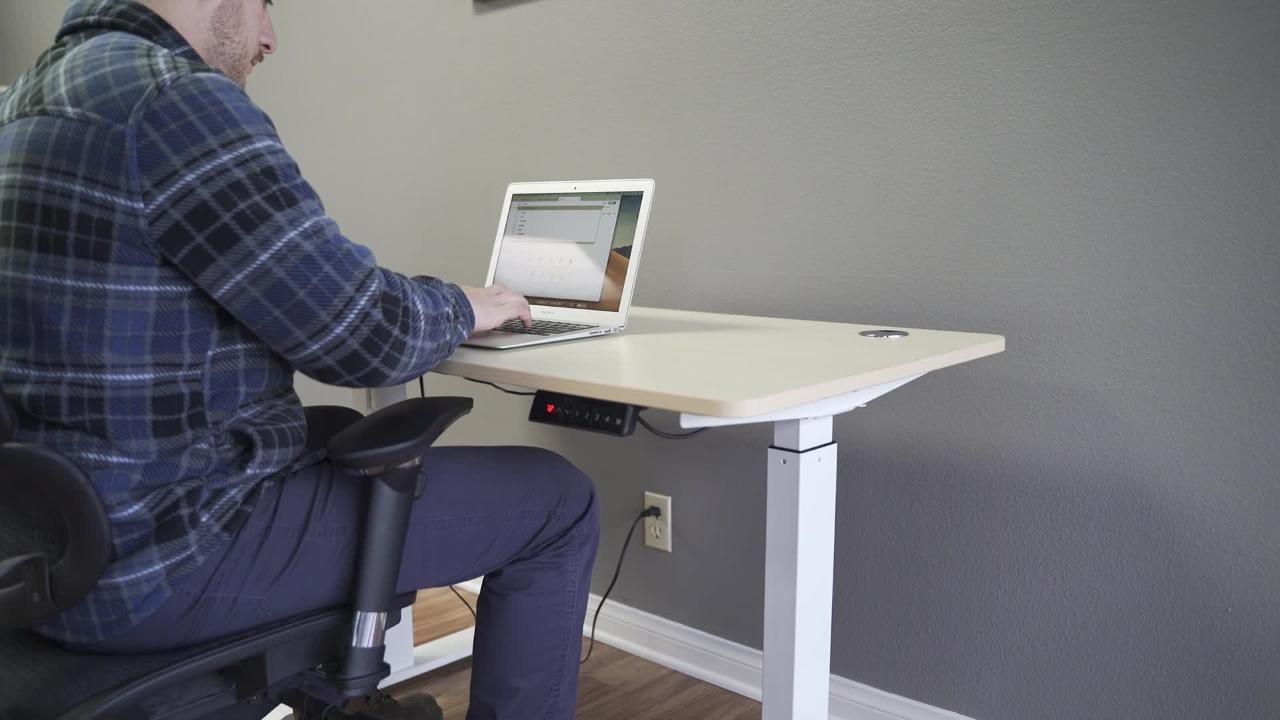 32 x 24 Inches Height Adjustable Desk with Hand Crank Adjusting