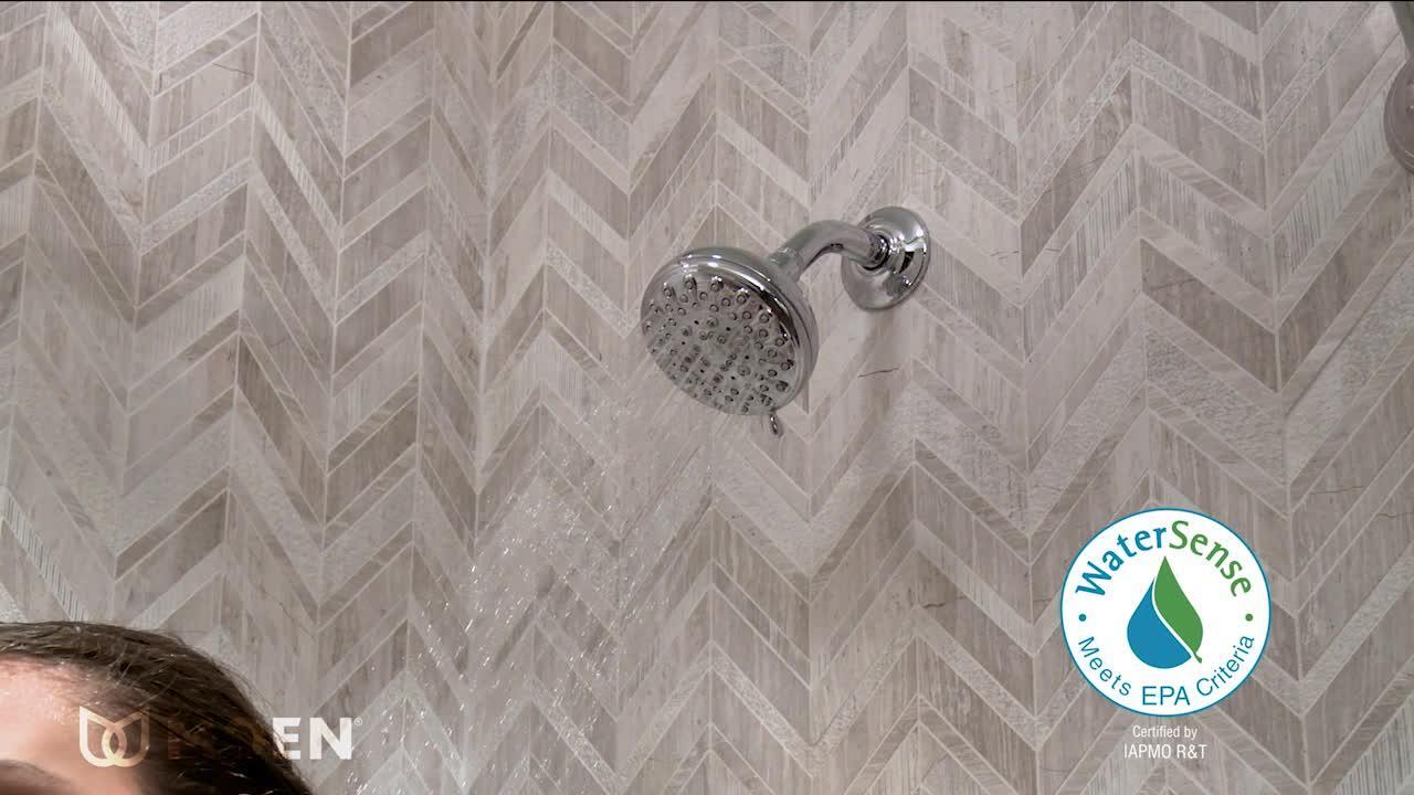 Idora Single-Handle 5-Spray Tub and Shower Faucet with Curved Shower Rod in Chrome (Valve Included)