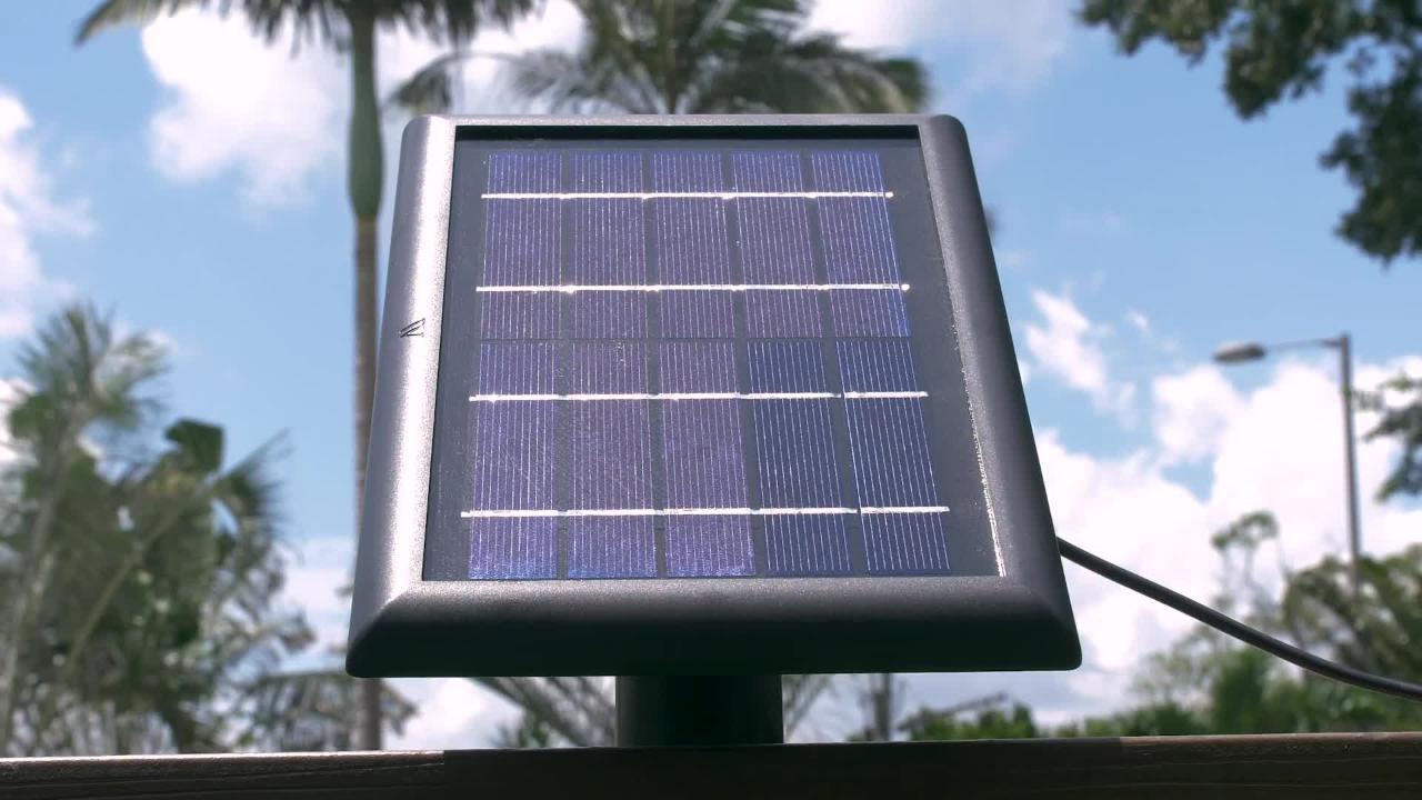 ring spotlight solar panel not charging