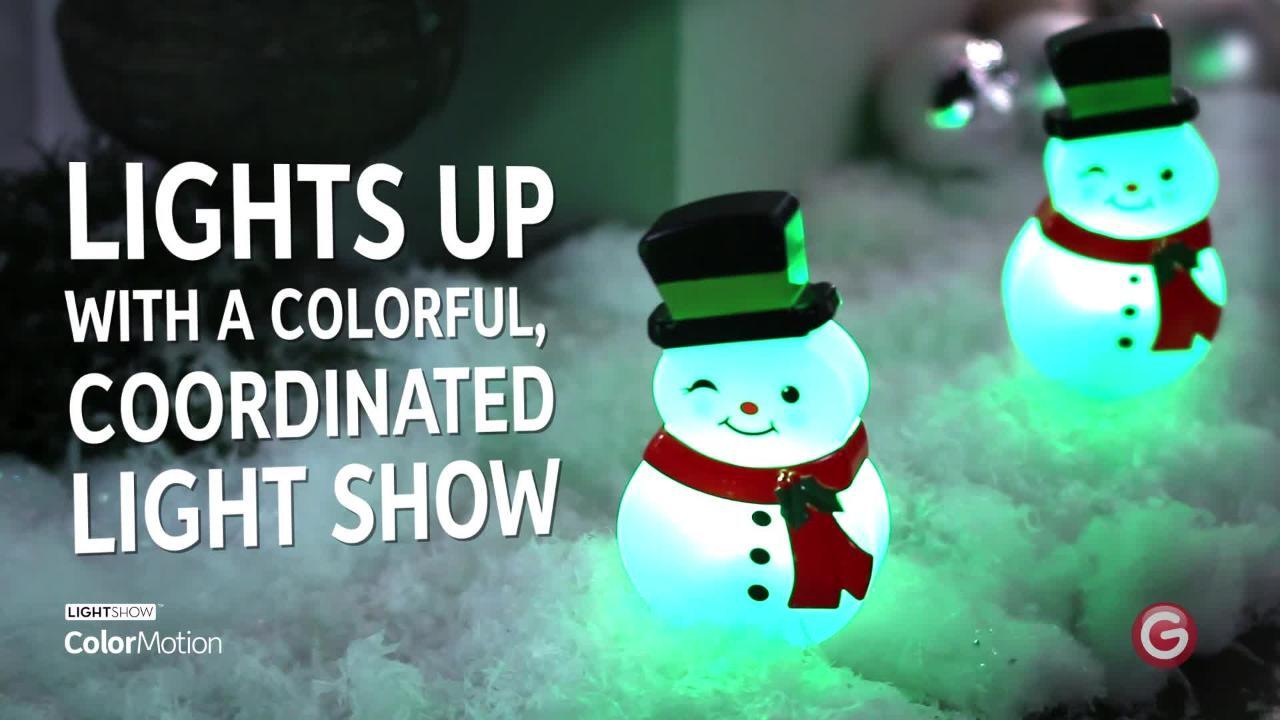 LightShow 4L Multi Colormotion Snowman Lights 115711 - The Home Depot, image size:1280x720