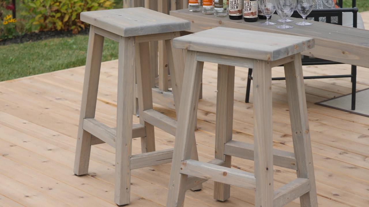 Yardistry Madison 29 in. Saddle Wood Outdoor Bar Stool 2 Pack