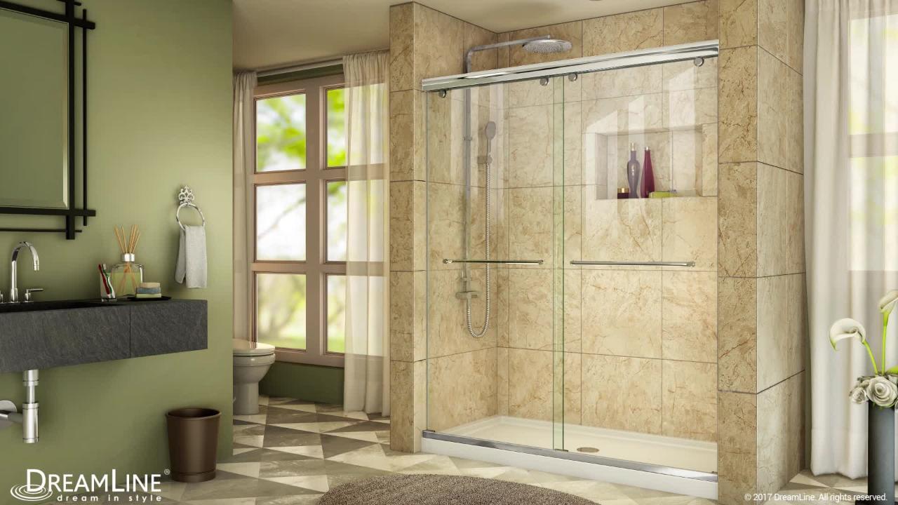 Charisma 32 in. x 60 in. x 78.75 in. Semi-Frameless Sliding Shower Door in Brushed Nickel and Right Drain White Base Charisma 32 in. x 60 in. x 78.75 in. Semi-Frameless Sliding Shower Door in Brushed Nickel and Right Drain White Base