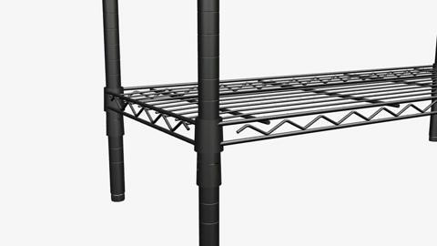 4-Tier Steel Wire Shelving Unit in Black (36 in. W x 54 in. H x 14 in. D)