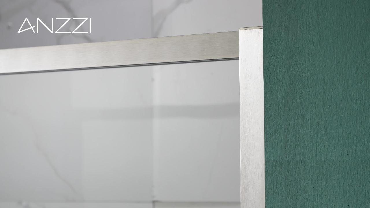 ANZZI Halberd Series 59 to 60 in. x 72 in. H Sliding Framed Shower