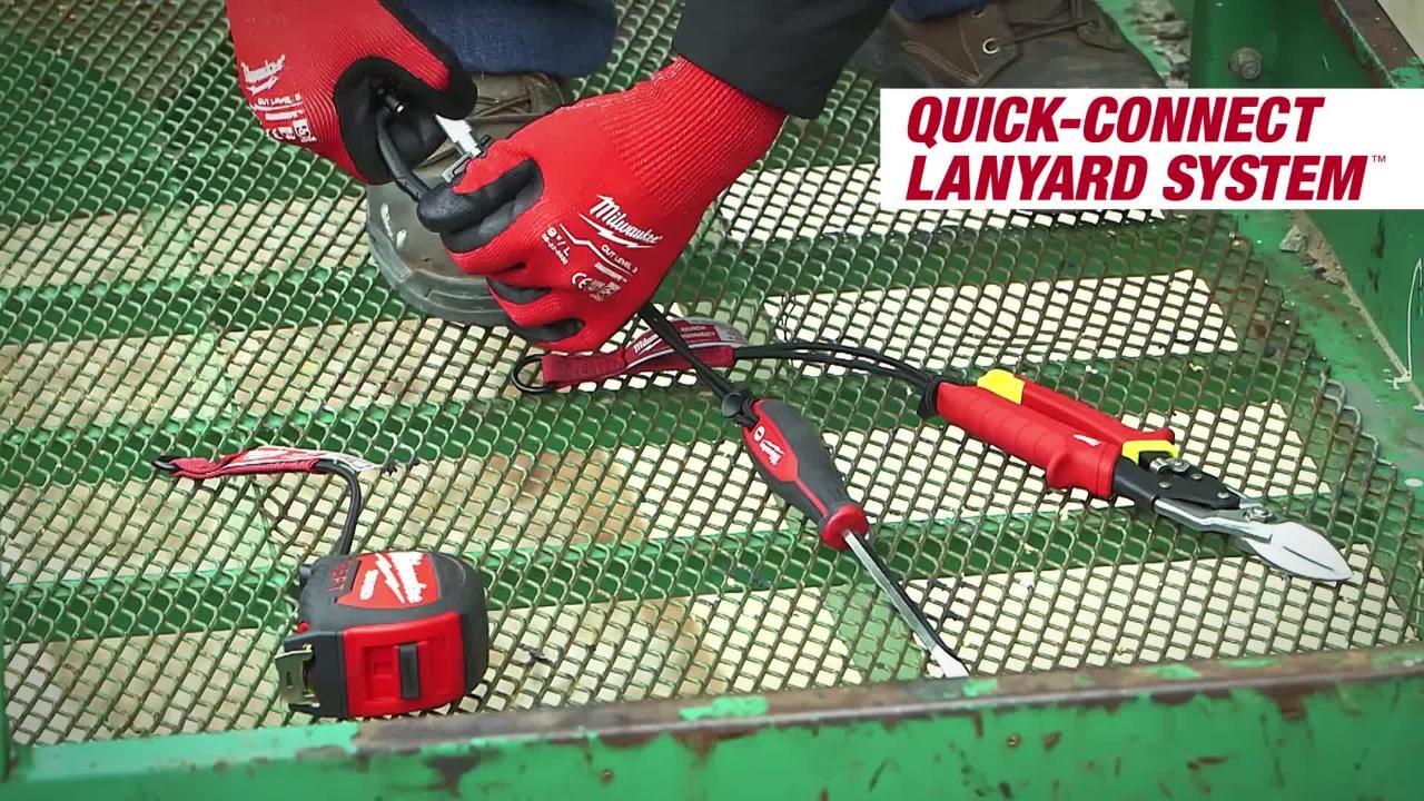 Milwaukee 48-22-8820 10lb Quick-connect Locking Tool Lanyard 5x for sale online 