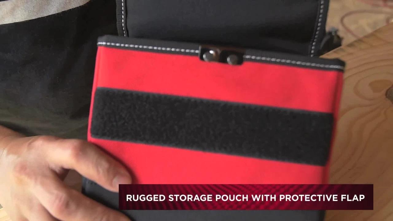 Husky 7 in. Rugged Storage Bag Pouch with Protective Flap GP