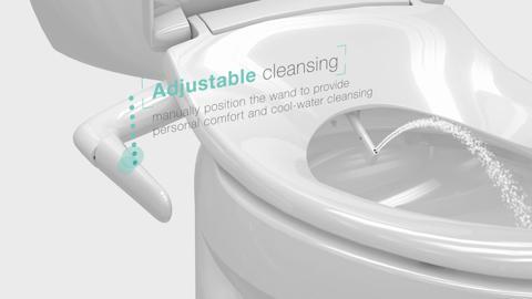 KOHLER Purewash M250 Non-Electric Bidet Seat for Elongated Toilets in White