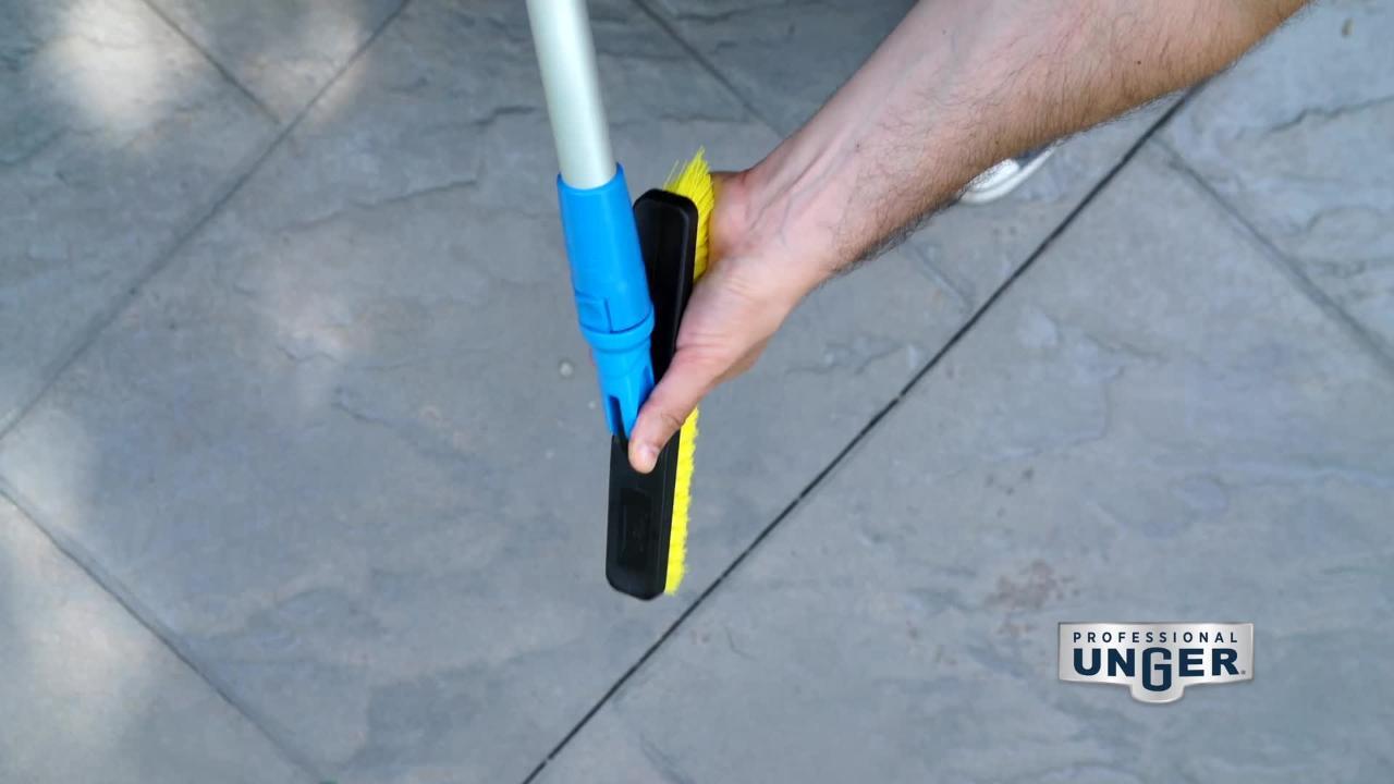 Unger Lock-On Multi-Angle Bi-Level Scrub Brush 976820 - The Home Depot