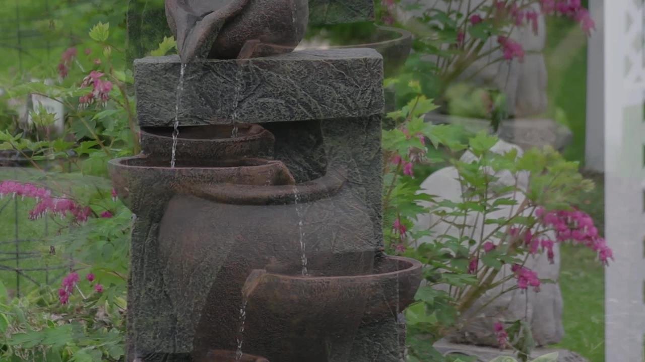 Sunnydaze 39 in. Earthenware Pottery Stream Outdoor Water