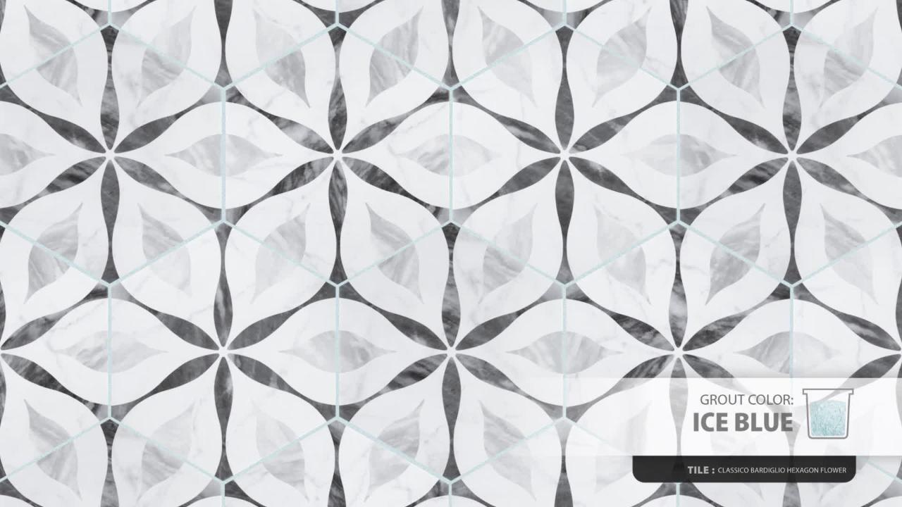 Classico Bardiglio Hex Flower 7 in. x 8 in. Porcelain Floor and Wall Tile (7.5 sq. ft./Case) Classico Bardiglio Hex Flower 7 in. x 8 in. Porcelain Floor and Wall Tile (7.5 sq. ft./Case)