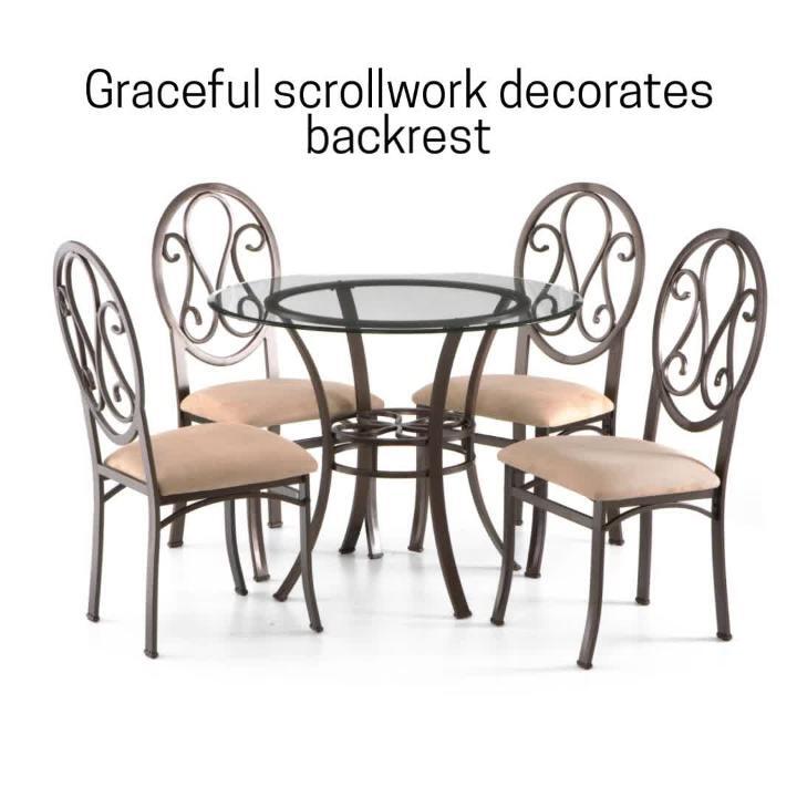 brown metal dining chairs