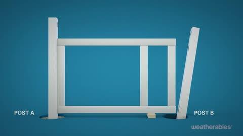 Weatherables Ashton 5.2 ft. W x 6 ft. H White Vinyl Privacy Fence Gate Kit Includes Gate Hardware