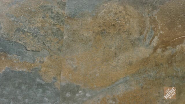 Ash Blended Slate 4 MIL x 12 in. W x 12 in. L Peel and Stick Water Resistant Vinyl Tile Flooring (30 sqft/case)