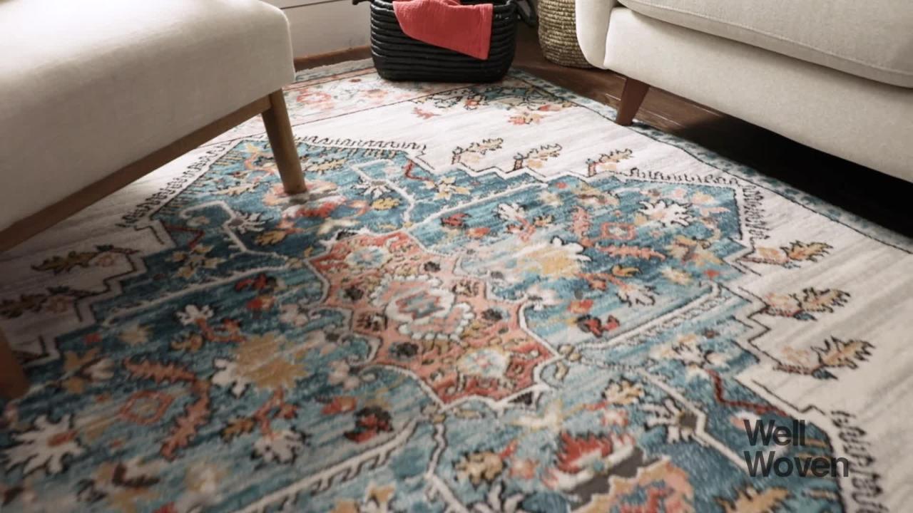 7'10 x 9'10 Well Woven Roslind Bohemian Vintage Pastel Oriental Medallion Pattern Area Rug 8x10 7'10 x 9'10 Well Woven Roslind Bohemian Vintage Pastel Oriental Medallion Pattern Area Rug 8x10