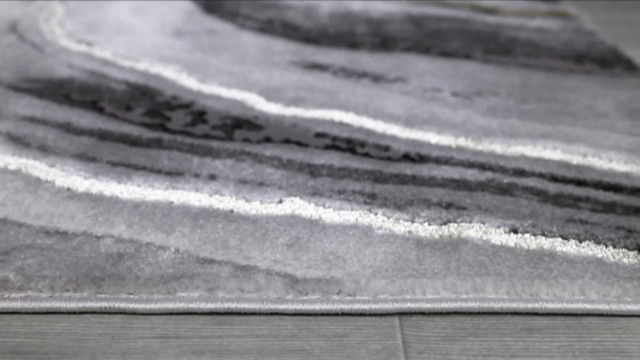 PRIVATE BRAND UNBRANDED Bazaar Marble Gray 8 ft. x 10 ft. Area Rug