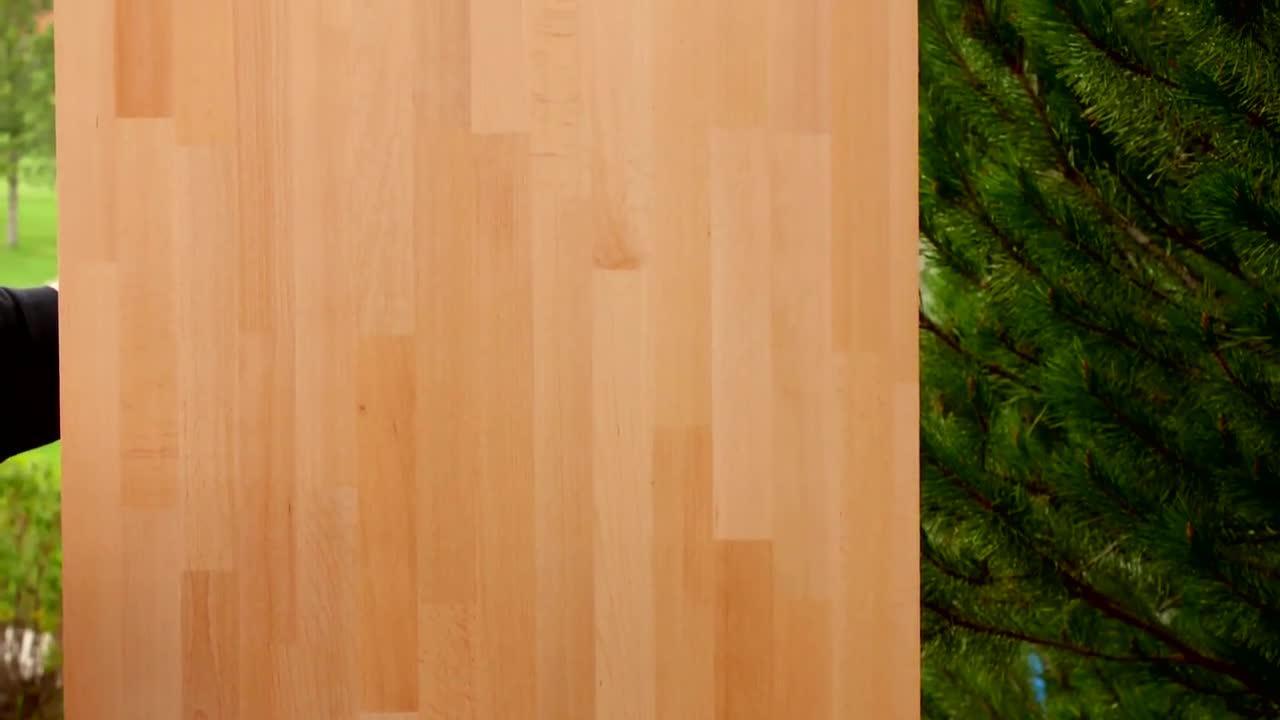 HARDWOOD REFLECTIONS 4 ft. L x 25 in. D Unfinished Nordic Pine Butcher Block Standard Countertop With Eased Edge