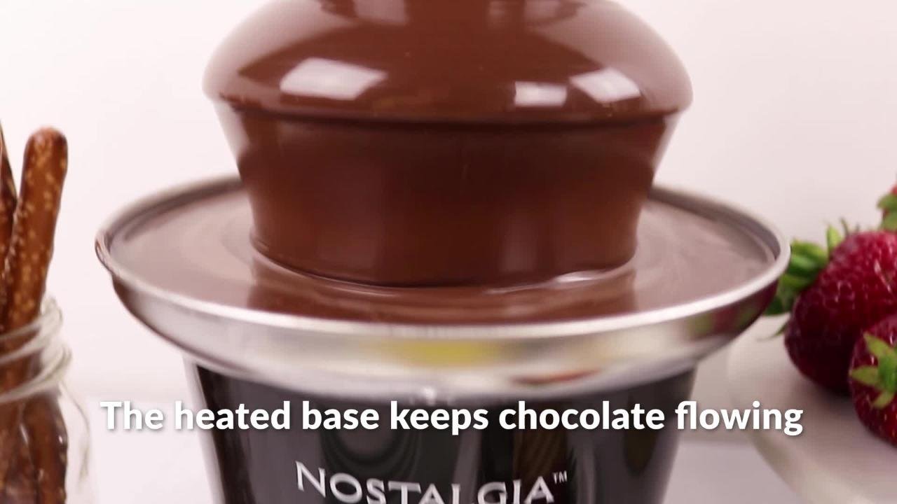 Fontana Di Cioccolato A 3 Livelli Nostalgia – 709 Ml, Acciaio Inox, Perfetta Per Feste Con Fragole E Frutta