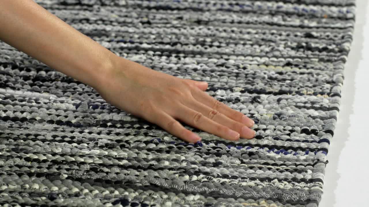 10' x 14' Grey Safavieh Rag Rug Collection RAR128A Handmade Boho Stripe Cotton Area Rug 10' x 14' Grey Safavieh Rag Rug Collection RAR128A Handmade Boho Stripe Cotton Area Rug