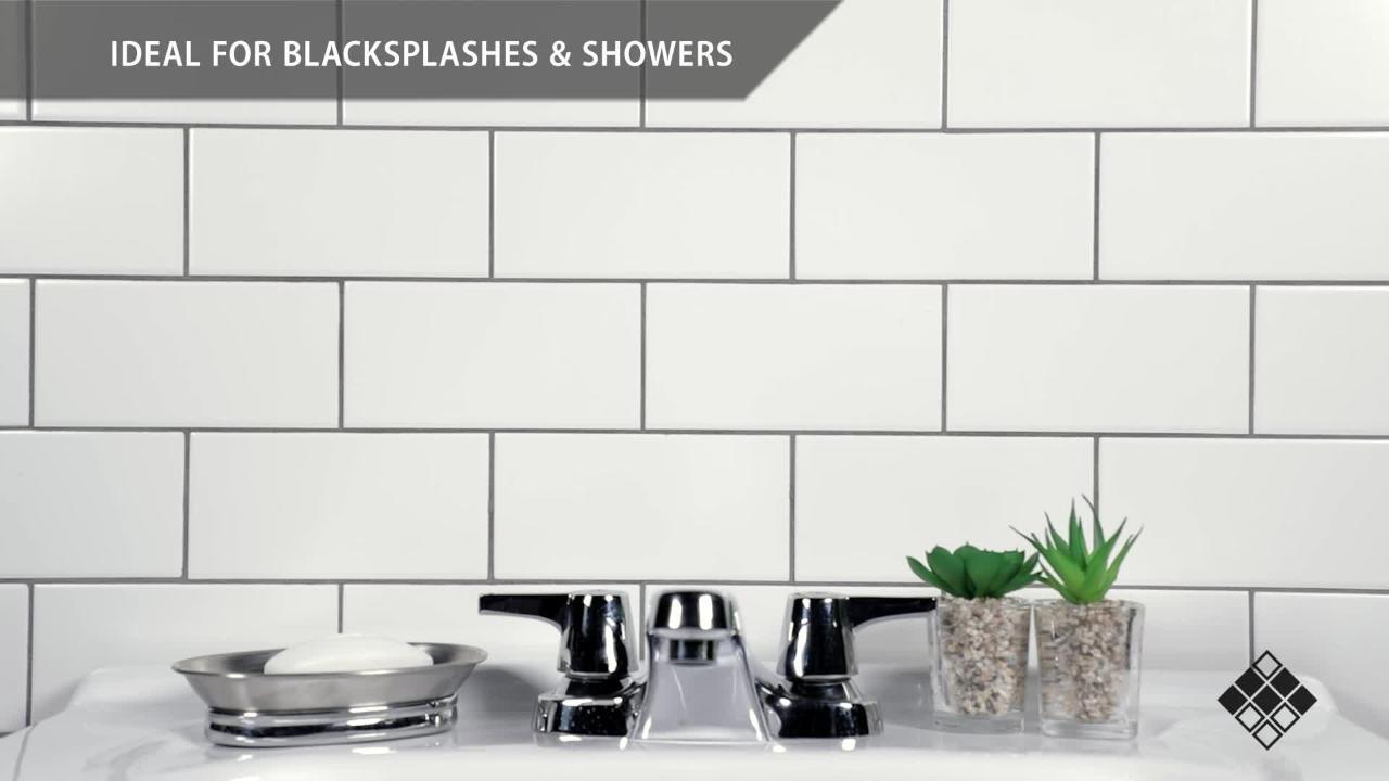 Merola Tile Crown Heights Matte White 3 in. x 6 in. Ceramic Wall