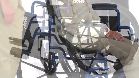 Drive Medical 16 in. Blue Streak Wheelchair with Flip Back Desk