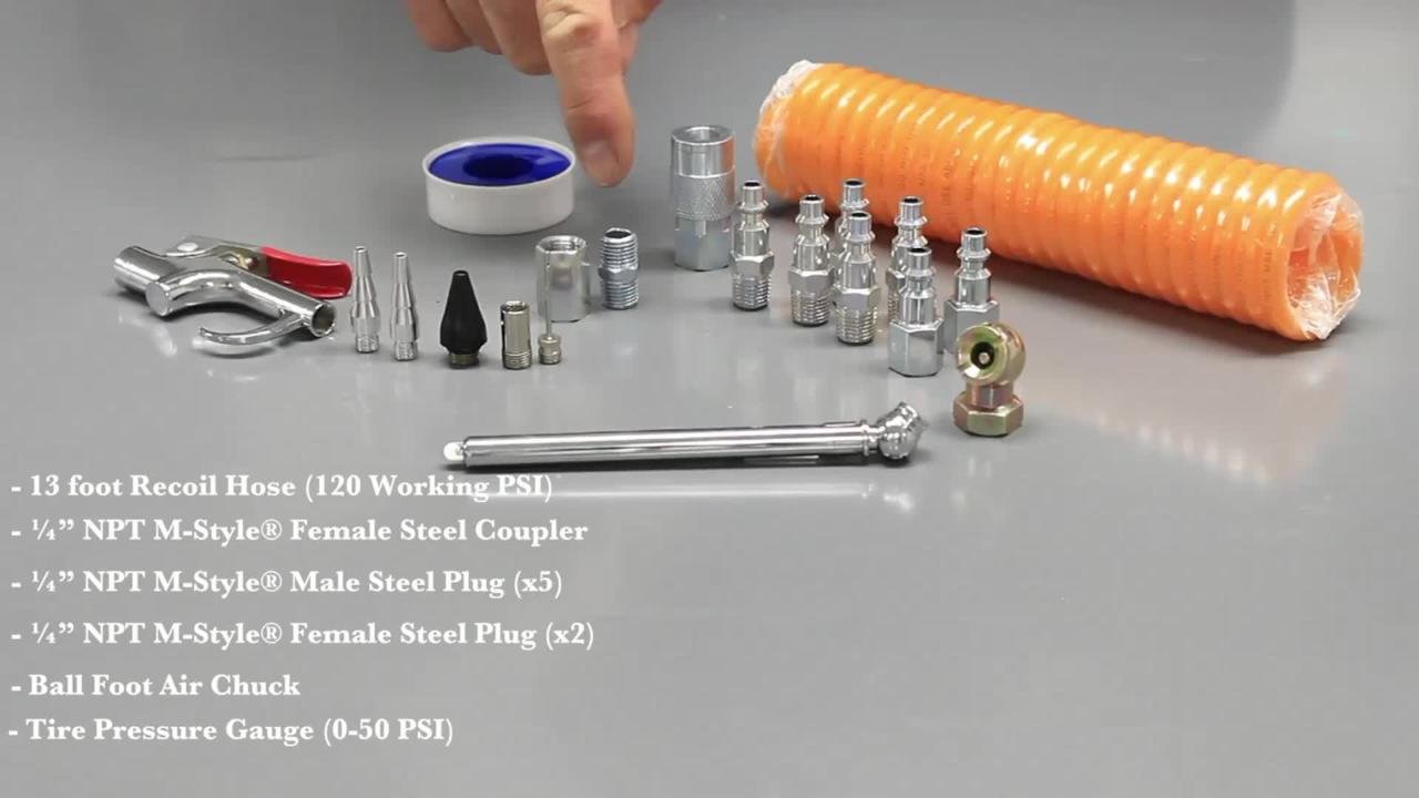 EXELAIR Recoil Hose Kit (20-Piece) EX0320HKIT - The Home Depot
