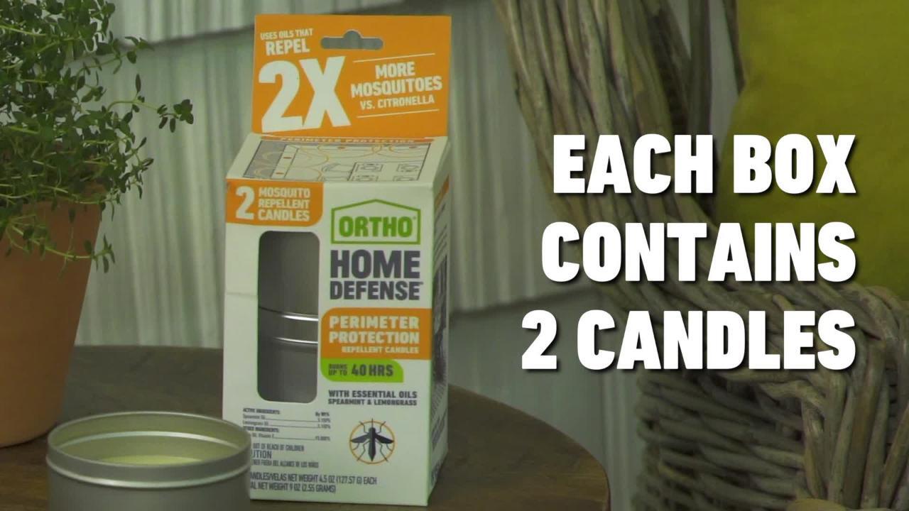 Ortho Home Defense Insect Repellent Candle For Mosquitoes 4.5 oz