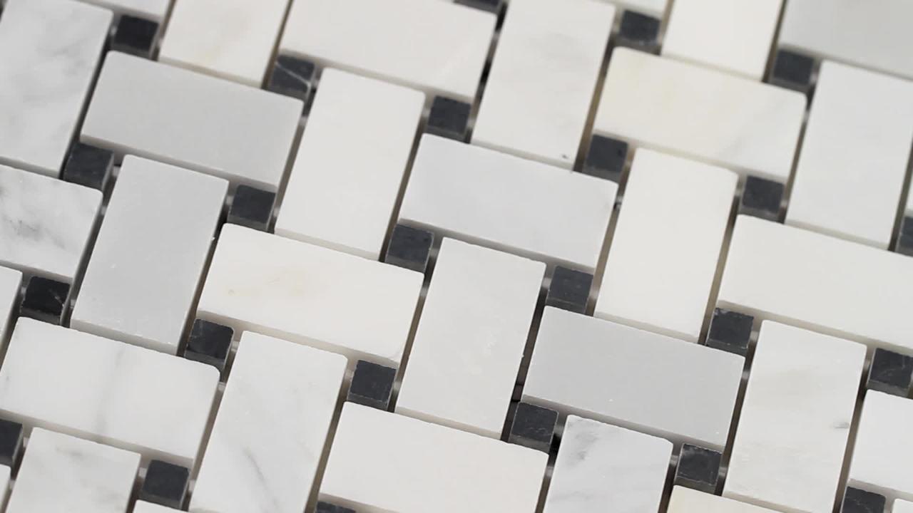 MSI Greecian White Basket Weave 12 in. x 12 in. x 10mm Honed Marble Mesh-Mounted Mosaic Tile (10 sq. ft. / case)