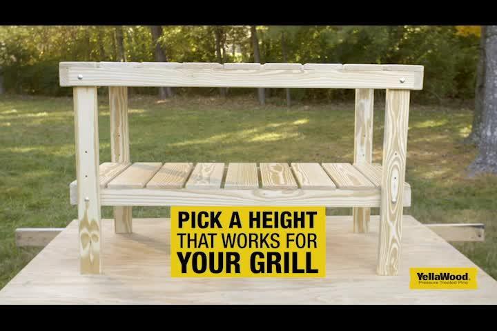 Yellawood Grill Table Kit Ir52x28agt The Home Depot