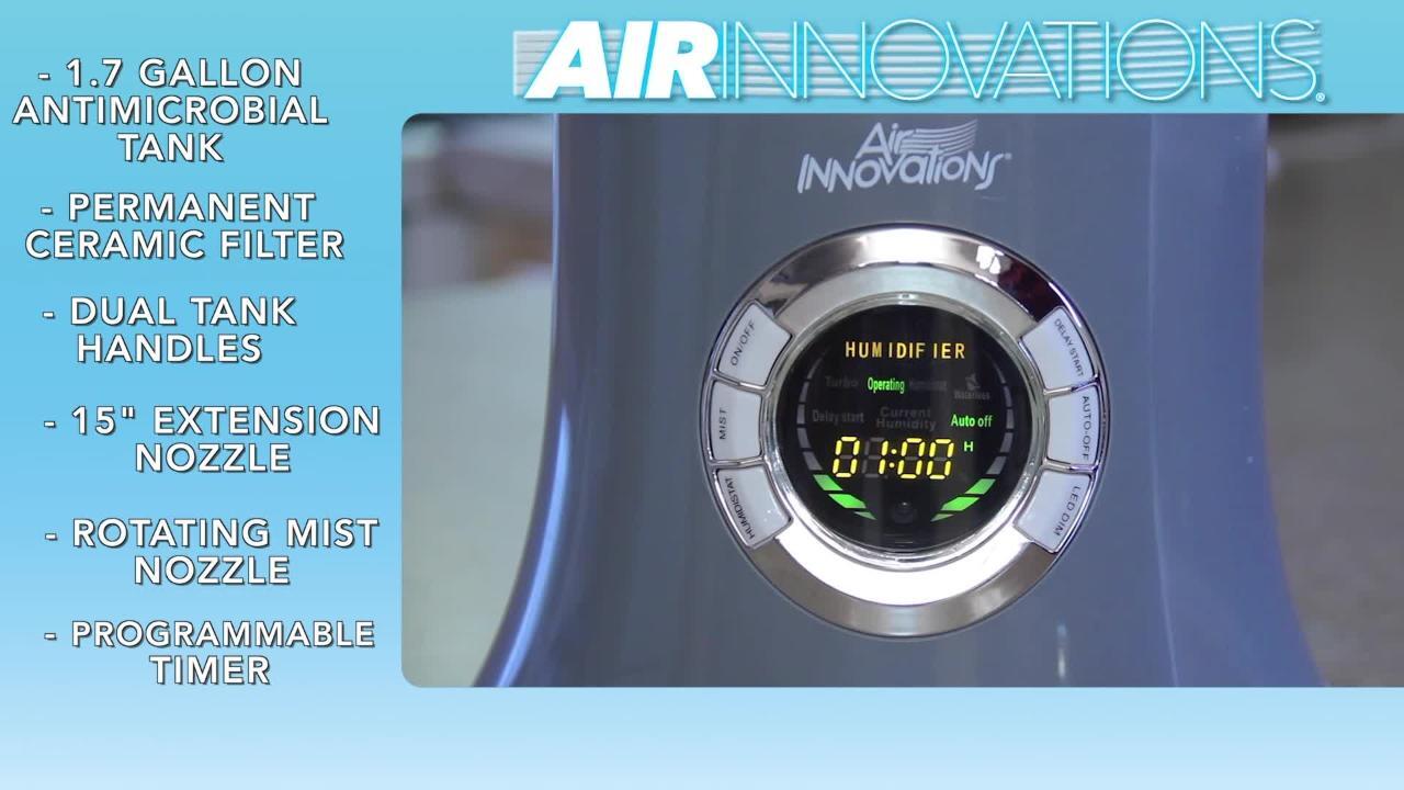 Air Innovations 1.37 Gal. Cool Mist Digital Humidifier for Large Rooms Up  to 400 sq. ft HUMID06 - The Home Depot