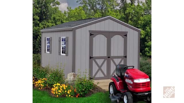 Wood Storage Shed Kit with Floor including 4x4 Runners x 12 ft Best Barns Elm 10 ft
