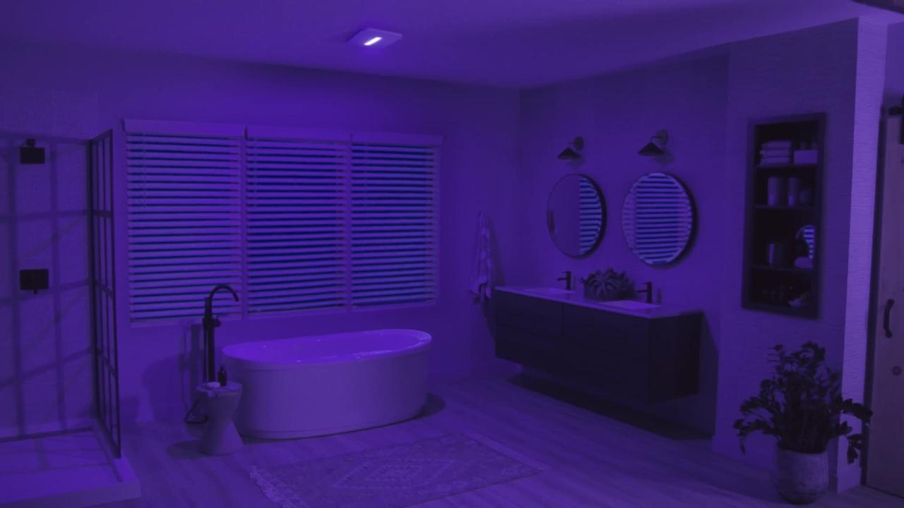 bathroom exhaust fan grille cover with led