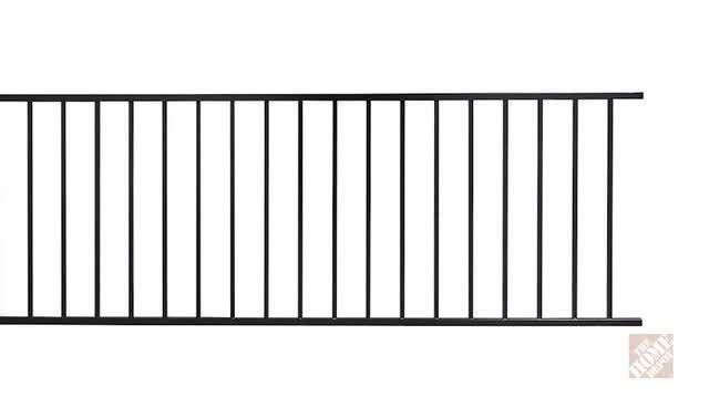 10FT x 32in Folding Decorative Garden Fence Set of 5 Coated Metal Panels Black 