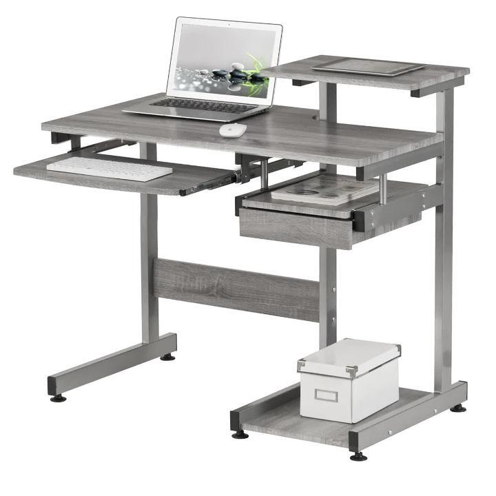 Techni Mobili Complete Computer Workstation Desk with Storage - Gray