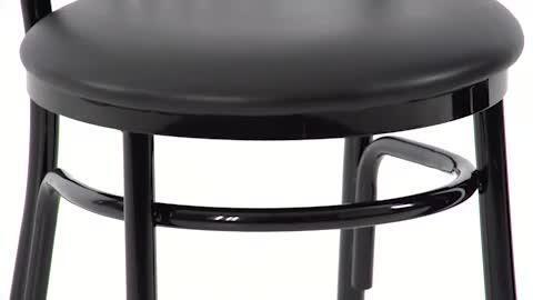 Flash Furniture Hercules Series Black Fan Back Metal Chair