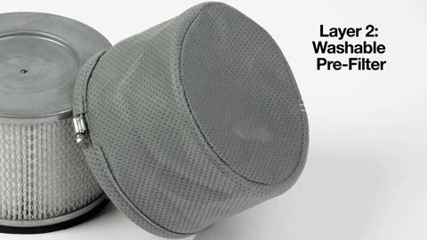 AC Infinity Pre-Filter Cloth 6, 2-Pack Replacement Sleeves For 6-Inch Carbon Filters, Black Polyester Odor Control