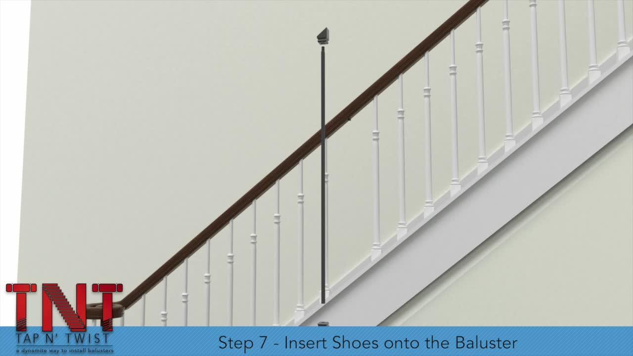 Zip Clip Shoes for 1/2 Hollow Iron Balusters