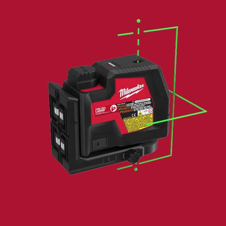 Green 100 ft. Cross Line and Plumb Points Rechargeable Laser Level with  REDLITHIUM Lithium-Ion USB Battery and Charger