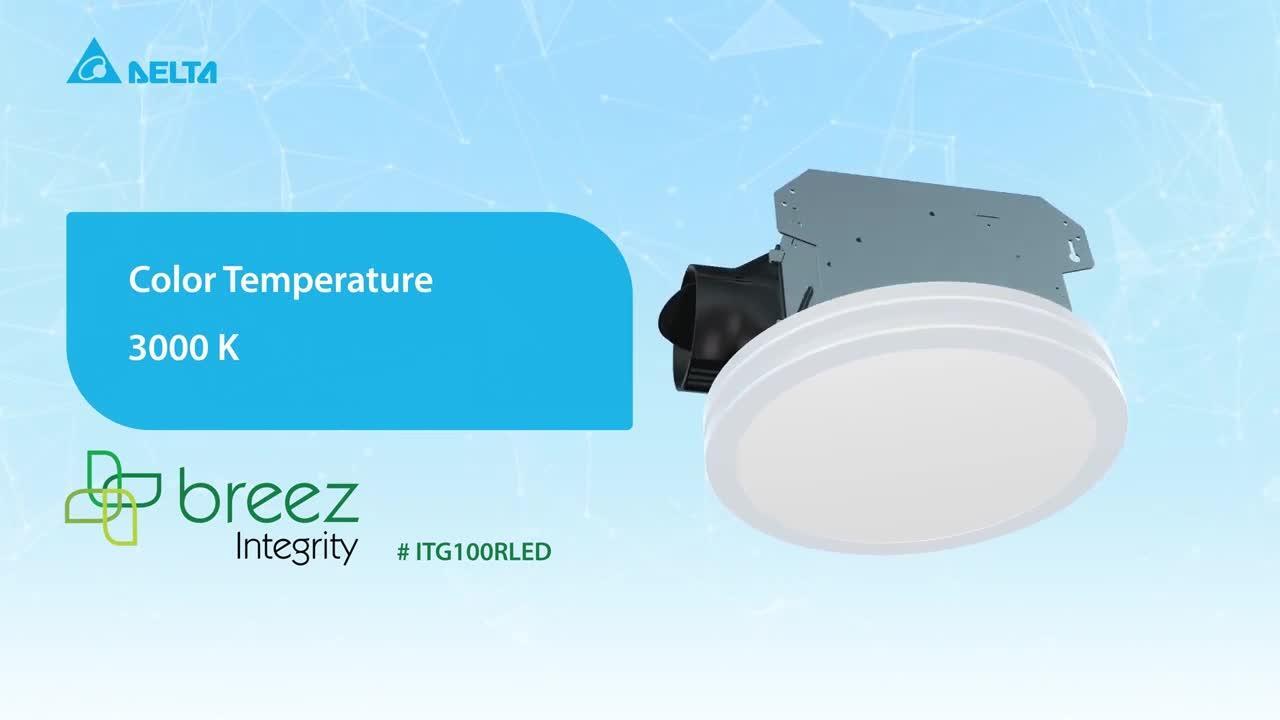 Delta Breez Integrity Series 50 CFM Ceiling Bathroom Exhaust Fan with Dimmable 