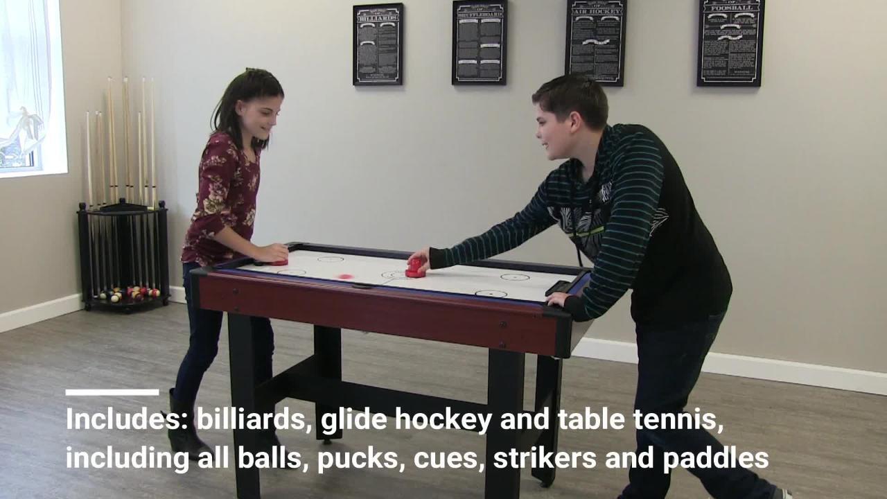 Hathaway Games Triple Threat 6-ft Air Hockey 3-in-1 Rotating Multi-Gam –  Game Room Shop