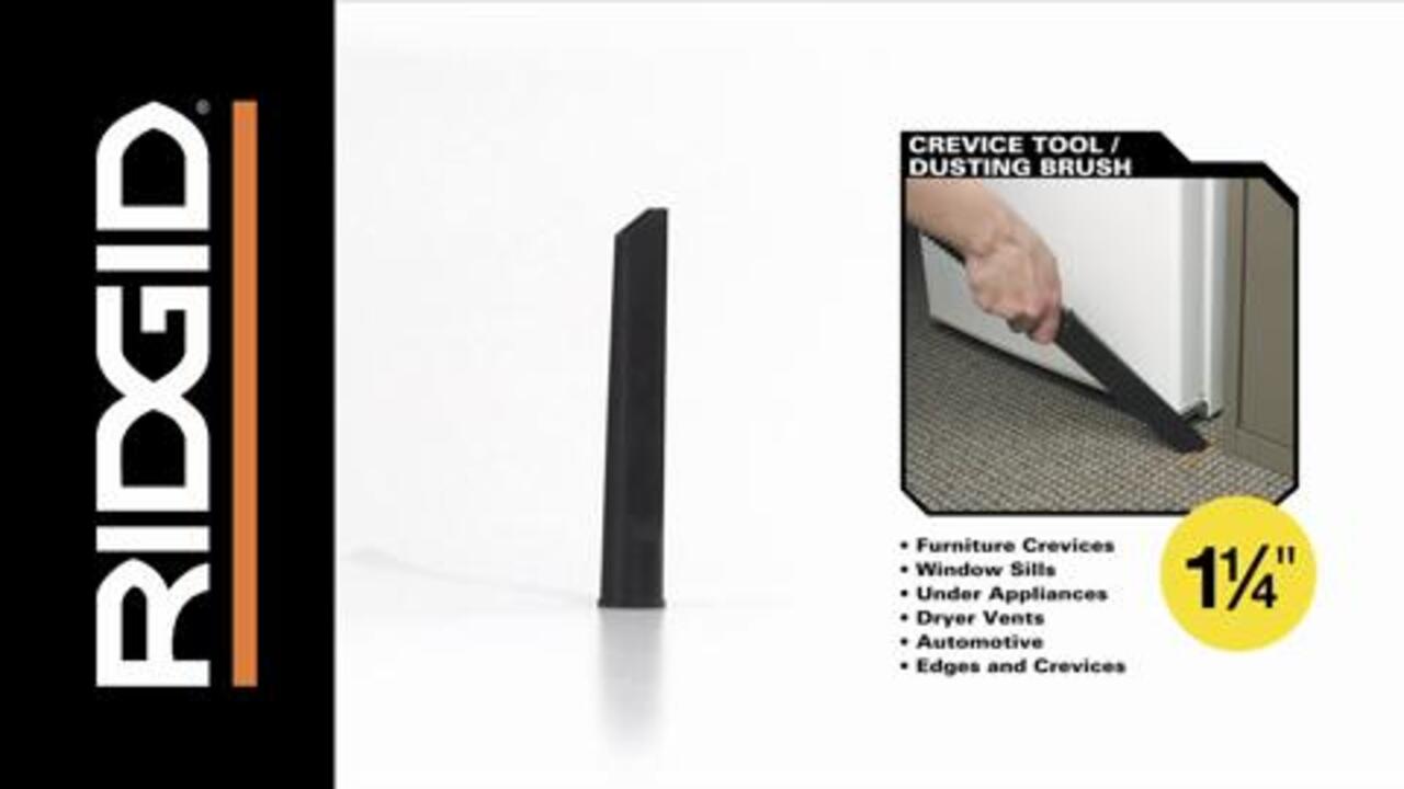 1-1/4 in. Dusting Brush and Crevice Tool Accessory Kit for RIDGID Wet/Dry Shop Vacuums 1-1/4 in. Dusting Brush and Crevice Tool Accessory Kit for RIDGID Wet/Dry Shop Vacuums