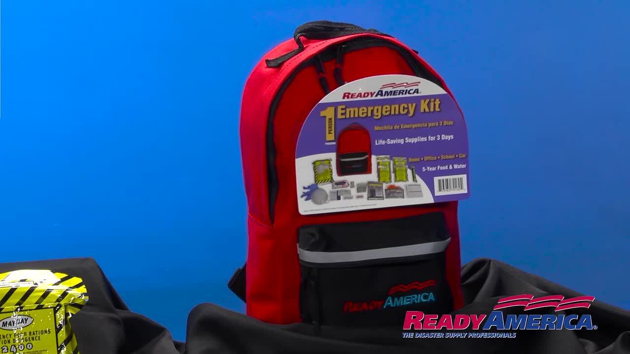 Ready America 70180 Emergency Kit 1 Person Backpack