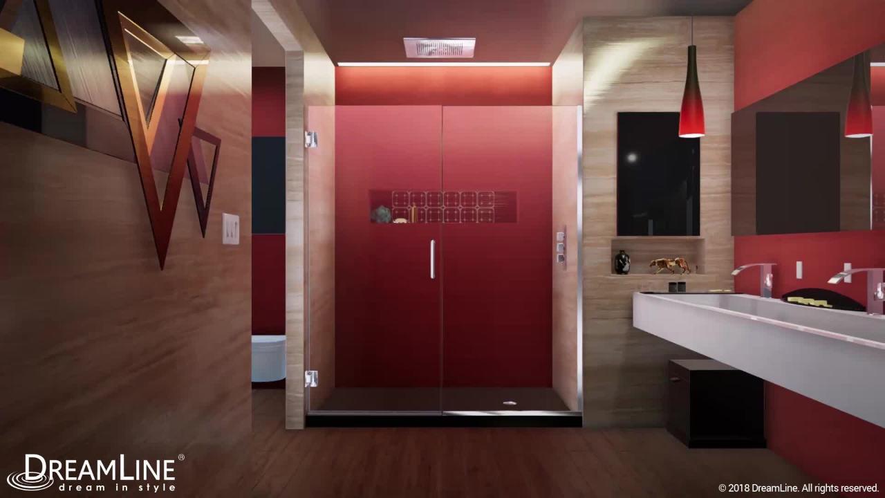 Unidoor Plus 58 to 58.5 in. x 72 in. Frameless Hinged Shower Door in Brushed Nickel