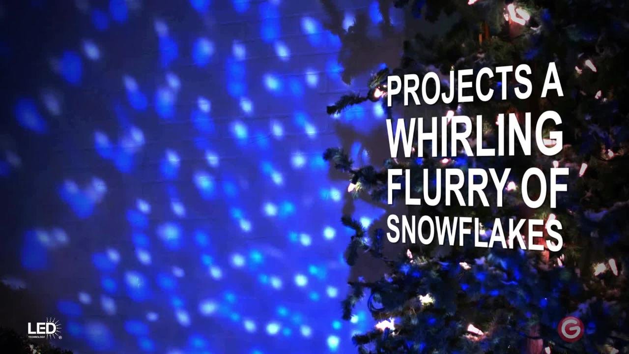 Gemmy SnowFlurry LightShow Swirling White and blue Electrical