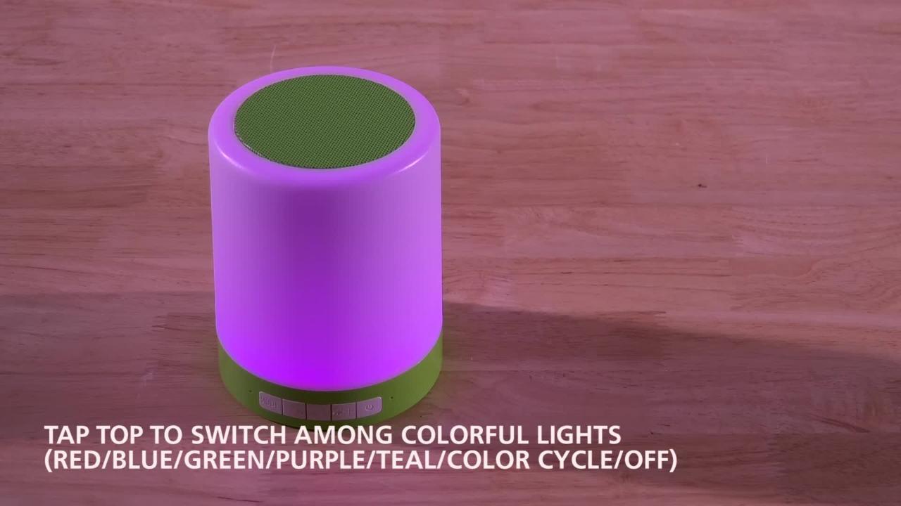 defiant multicolor touch light speaker