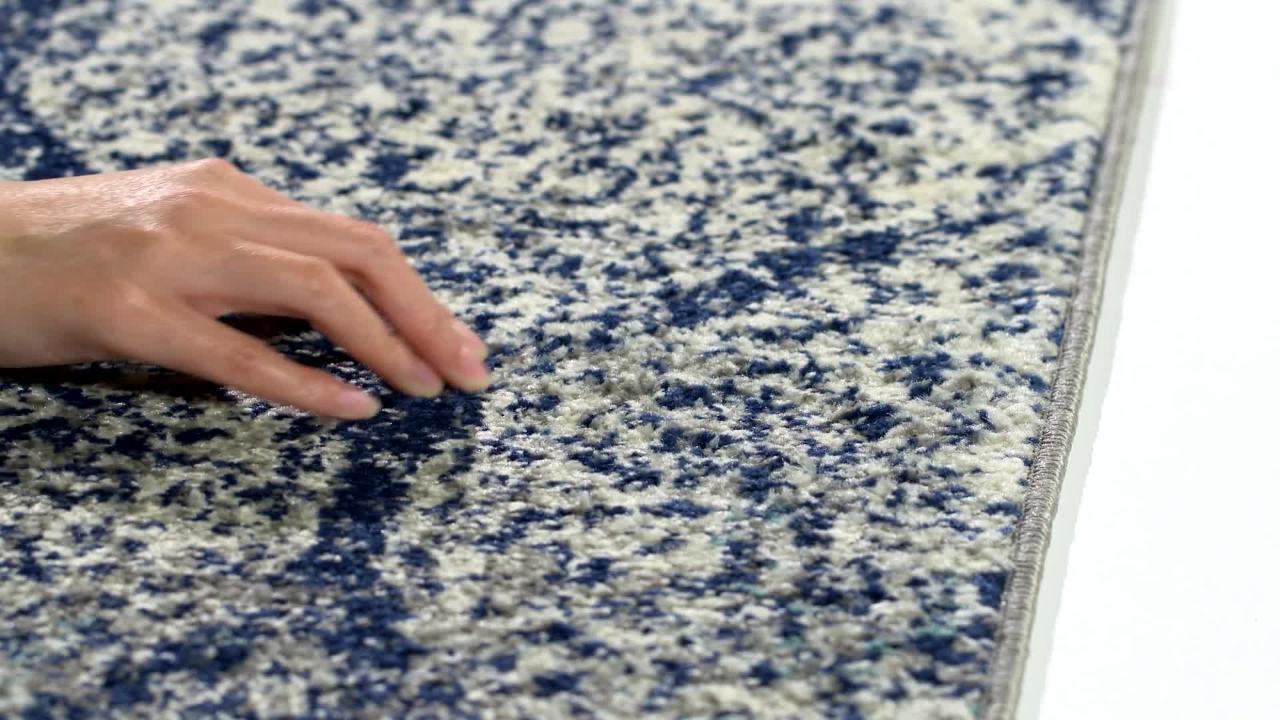 Silver Navy 10/' x 14/' Safavieh Madison Collection MAD604G Glam Ogee Trellis Distressed Non-Shedding Stain Resistant Living Room Bedroom Area Rug