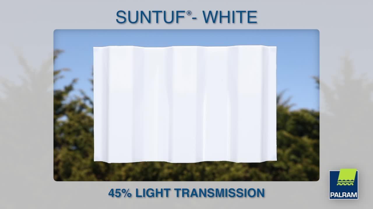 Suntuf 26 in. x 12 ft. Corrugated Polycarbonate Roof Panel in Clear 101699  - The Home Depot