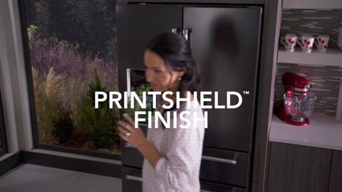 KRMF706EBS by KitchenAid - 25.8 Cu. Ft. 36 Multi-Door Freestanding  Refrigerator with Platinum Interior Design and PrintShield™ Finish