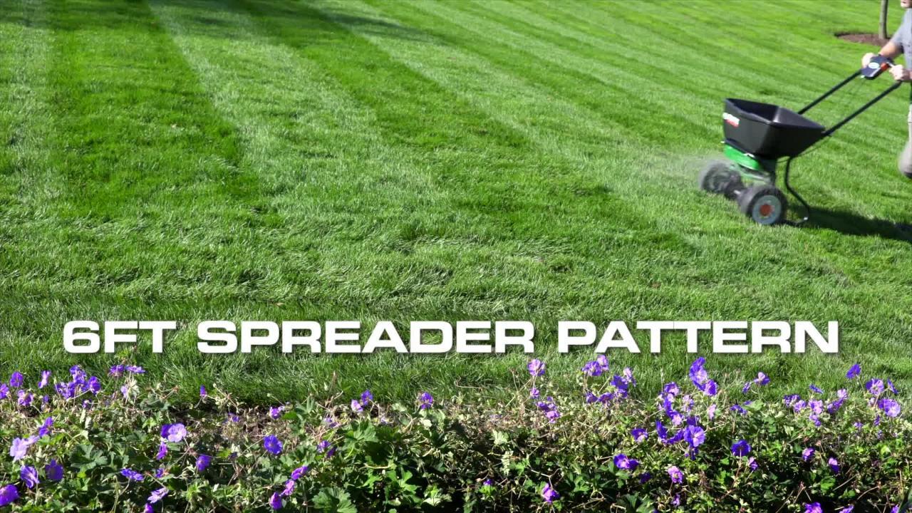 Elite Spreader Hopper Walk Behind 6 Ft Salt Ice Melt Fertilizer Grass Seed 